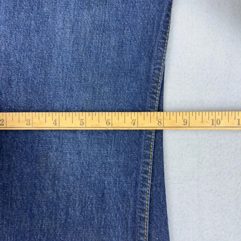 Vtg Levi's 646 Orange Tab Big E Dark Denim Flare Jeans 30x28.5 Talon 42 60s 70s
